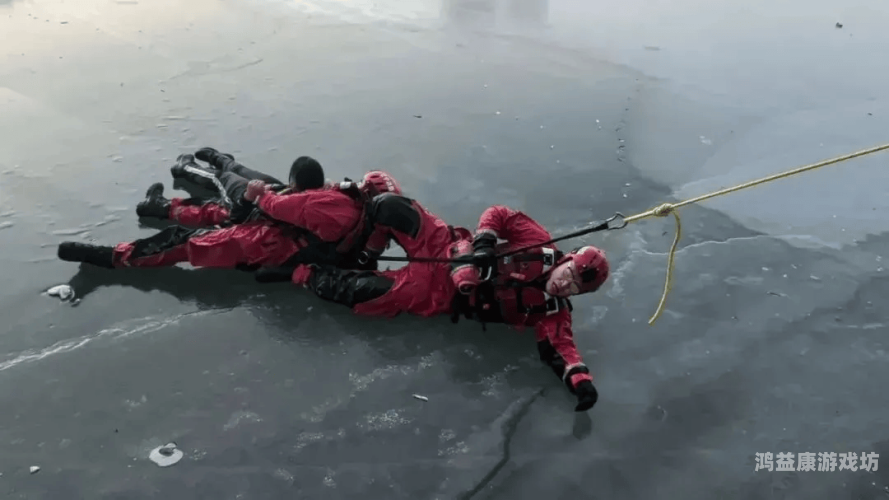 男子不慎落入冰窟，消防员巧用无人机成功救援消防员救无人机